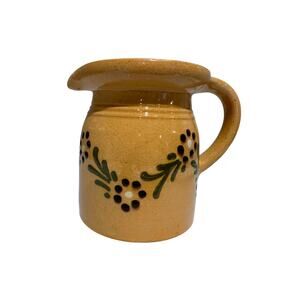 Glazed Earthenware Pottery Pitcher 4.5"